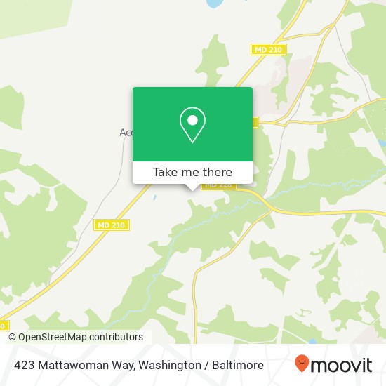 Mapa de 423 Mattawoman Way, Accokeek, MD 20607