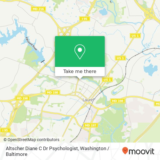 Mapa de Altscher Diane C Dr Psychologist, 659 Main St