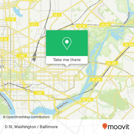 Mapa de D St, Washington, DC 20002