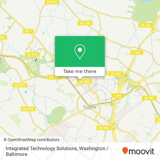 Integrated Technology Solutions, 8453 Tyco Rd map