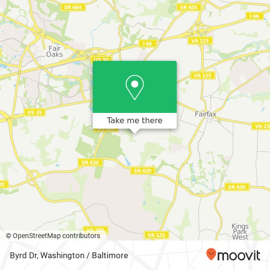 Mapa de Byrd Dr, Fairfax, VA 22030