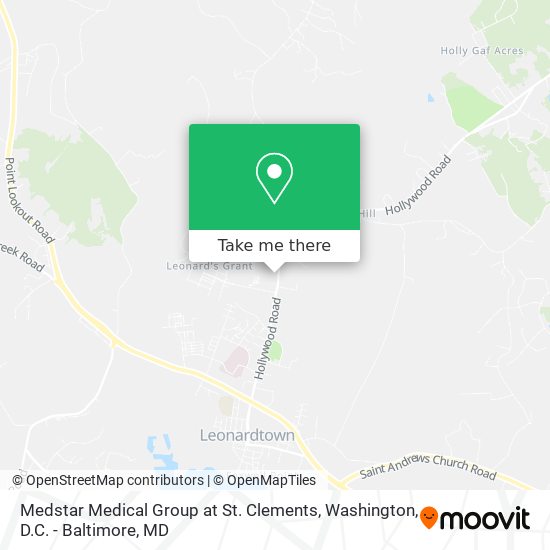 Medstar Medical Group at St. Clements map