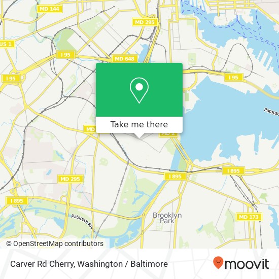 Mapa de Carver Rd Cherry, Brooklyn, MD 21225