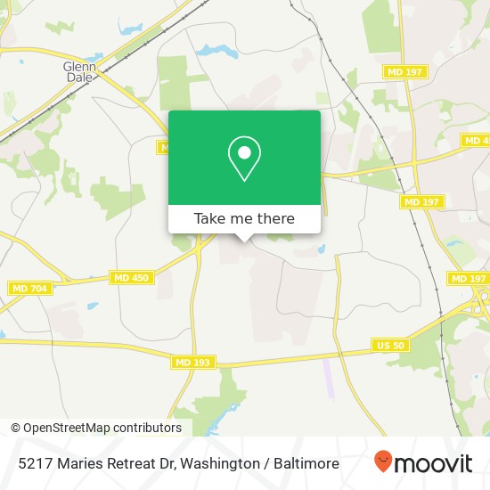 Mapa de 5217 Maries Retreat Dr, Bowie, MD 20720