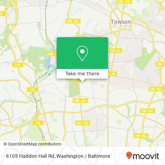 Mapa de 6105 Haddon Hall Rd, Baltimore, MD 21212