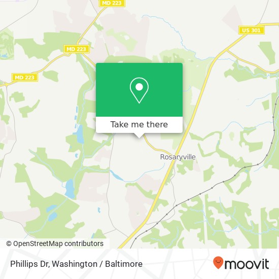 Mapa de Phillips Dr, Upper Marlboro, MD 20772