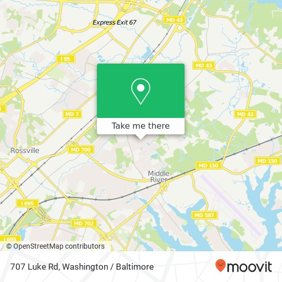707 Luke Rd, Middle River, MD 21220 map