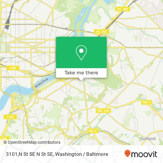 3101,N St SE N St SE, Washington, DC 20019 map