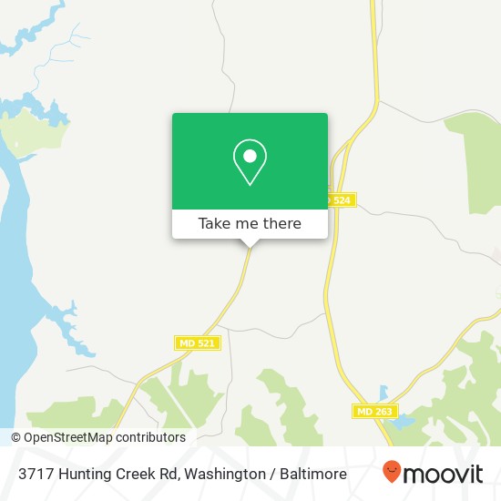 Mapa de 3717 Hunting Creek Rd, Huntingtown, MD 20639