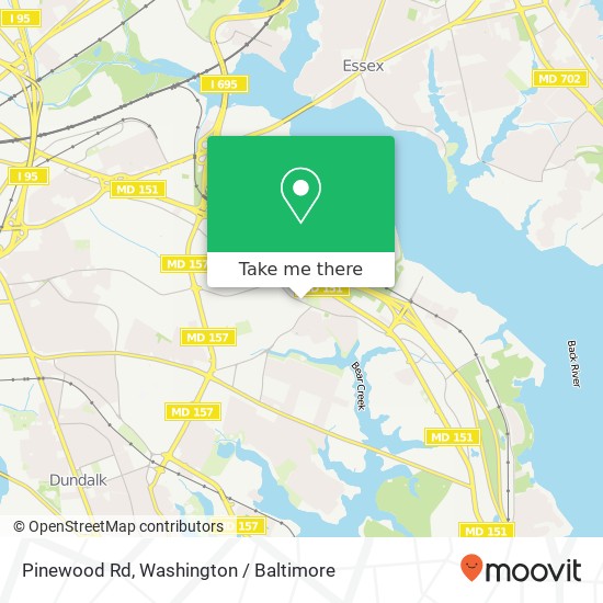 Mapa de Pinewood Rd, Dundalk, MD 21222