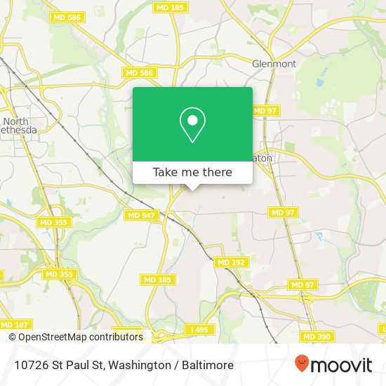 10726 St Paul St, Kensington, MD 20895 map