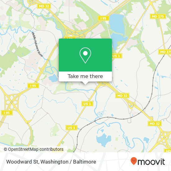 Mapa de Woodward St, Savage, MD 20763