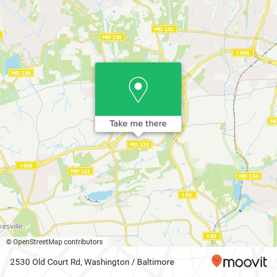 Mapa de 2530 Old Court Rd, Pikesville, MD 21208