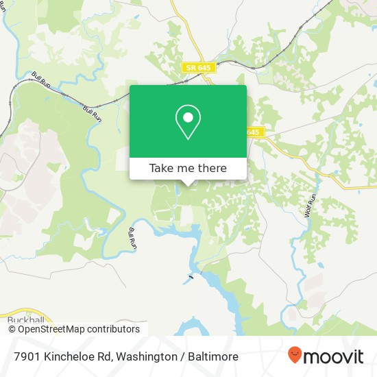 Mapa de 7901 Kincheloe Rd, Clifton, VA 20124