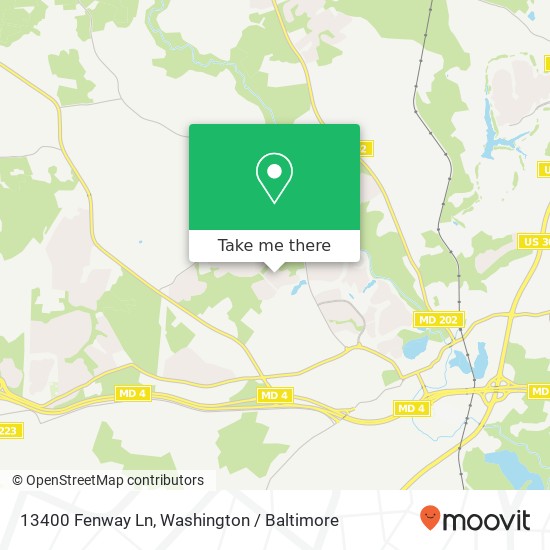 Mapa de 13400 Fenway Ln, Upper Marlboro, MD 20772