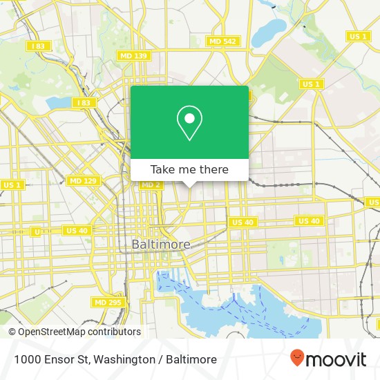 1000 Ensor St, Baltimore, MD 21202 map