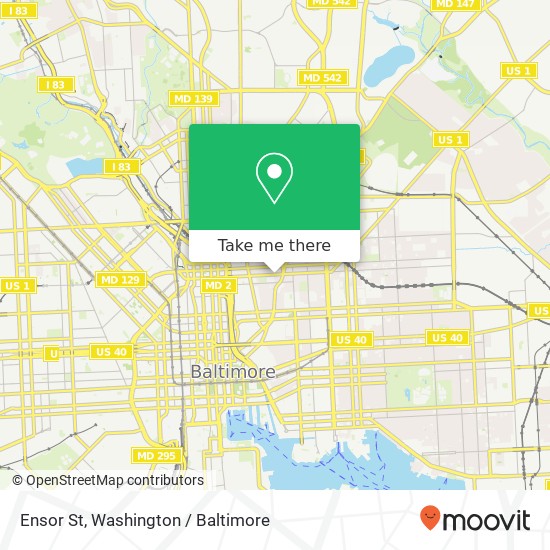 Ensor St, Baltimore (EAST CASE), MD 21202 map