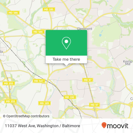 Mapa de 11037 West Ave, Kensington, MD 20895