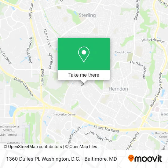 Mapa de 1360 Dulles Pl