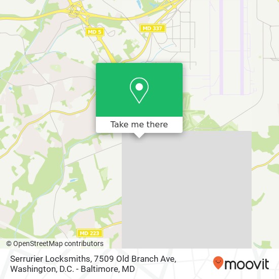 Mapa de Serrurier Locksmiths, 7509 Old Branch Ave