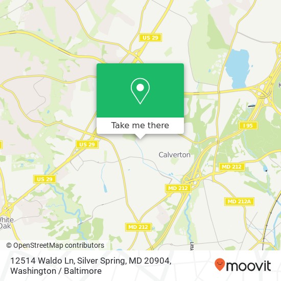 12514 Waldo Ln, Silver Spring, MD 20904 map