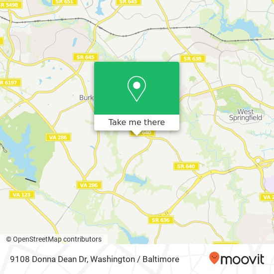 9108 Donna Dean Dr, Springfield, VA 22153 map