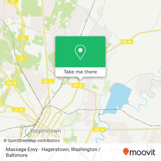 Mapa de Massage Envy - Hagerstown, 12814 Shank Farm Way