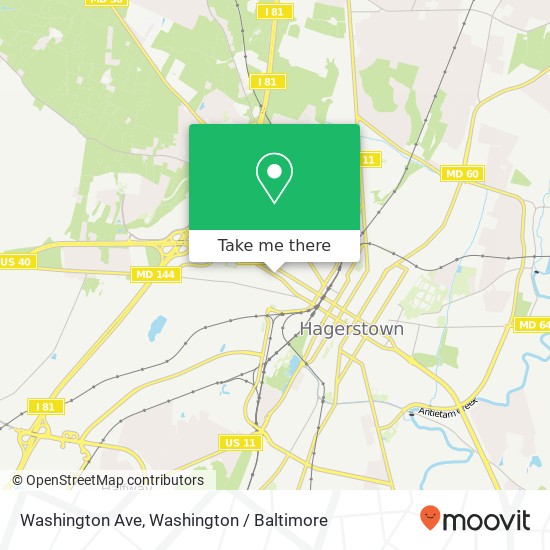 Mapa de Washington Ave, Hagerstown, MD 21740