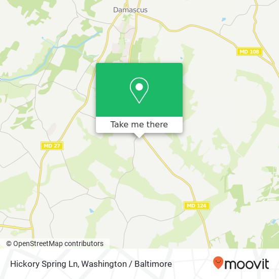 Mapa de Hickory Spring Ln, Gaithersburg, MD 20882