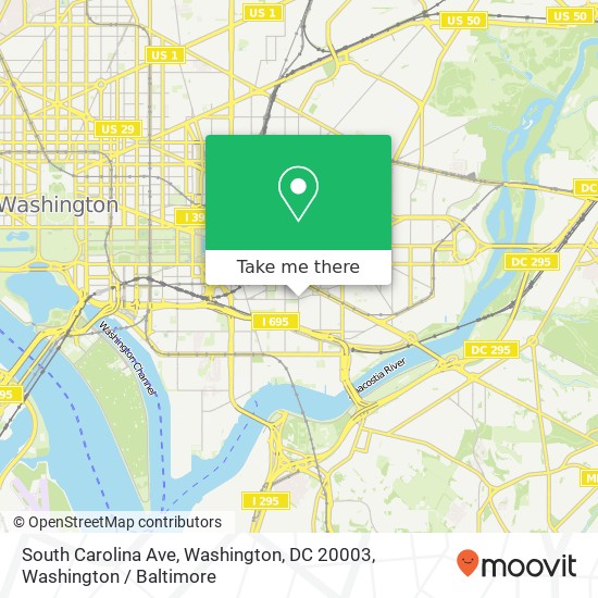Mapa de South Carolina Ave, Washington, DC 20003