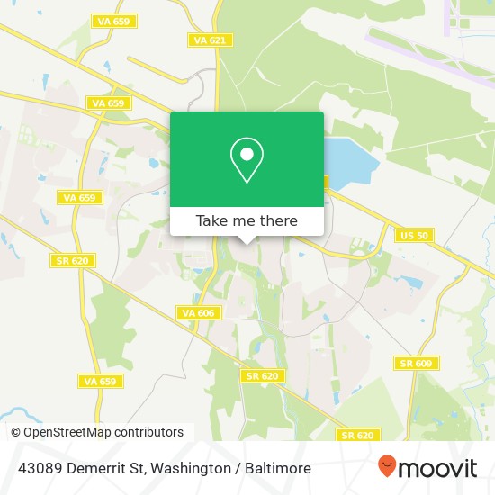 Mapa de 43089 Demerrit St, Chantilly, VA 20152