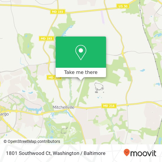 1801 Southwood Ct, Bowie, MD 20721 map