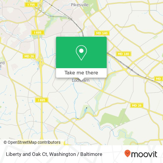Mapa de Liberty and Oak Ct, Gwynn Oak, MD 21207