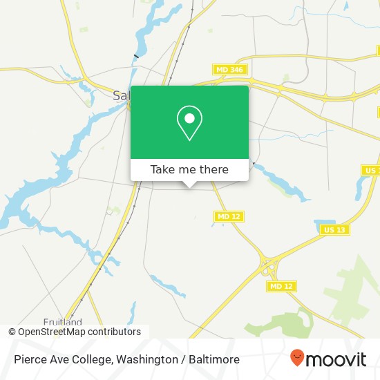 Mapa de Pierce Ave College, Salisbury, MD 21804