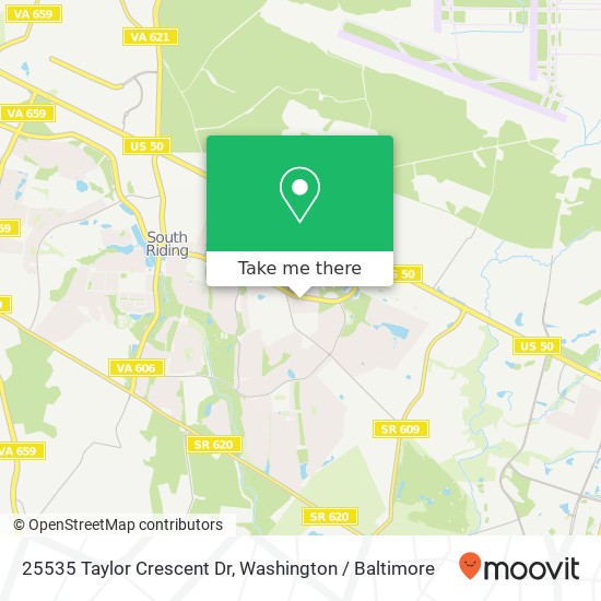 Mapa de 25535 Taylor Crescent Dr, Chantilly, VA 20152