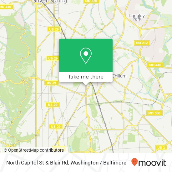 Mapa de North Capitol St & Blair Rd, Washington, DC 20011