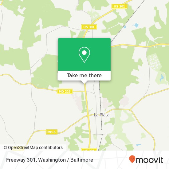 Mapa de Freeway 301, La Plata, MD 20646