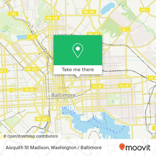 Mapa de Aisquith St Madison, Baltimore, MD 21202