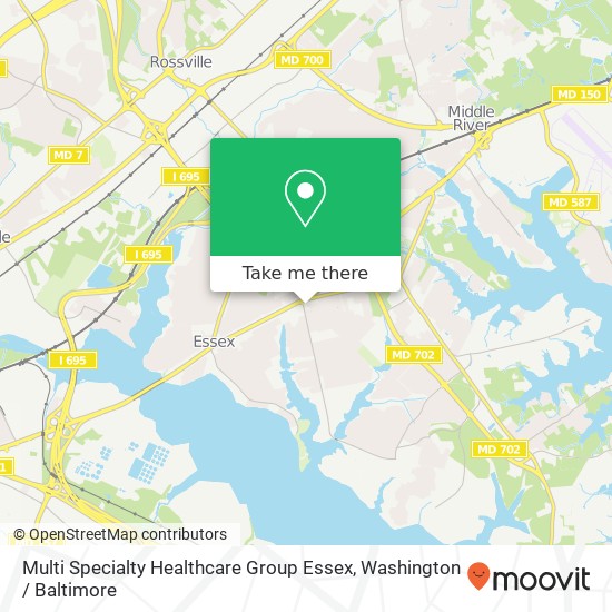 Mapa de Multi Specialty Healthcare Group Essex, 901 Eastern Blvd