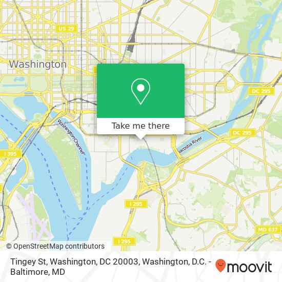 Mapa de Tingey St, Washington, DC 20003