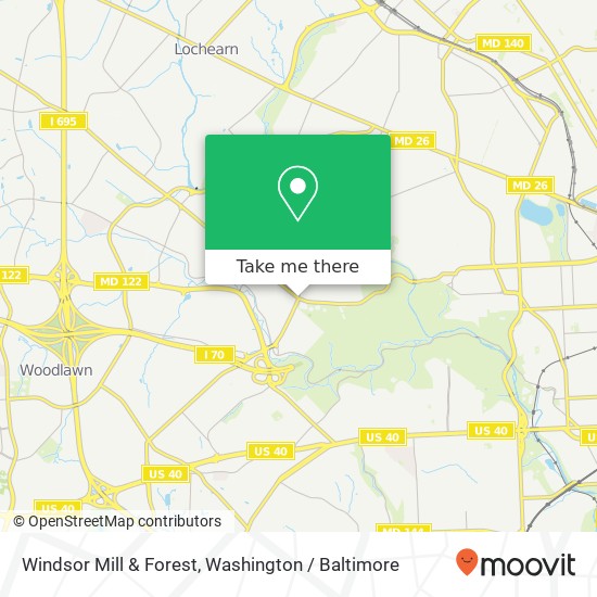Windsor Mill & Forest, Gwynn Oak, MD 21207 map