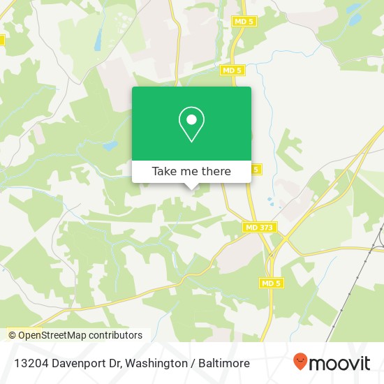 Mapa de 13204 Davenport Dr, Brandywine, MD 20613
