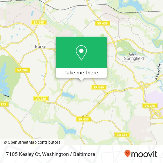 7105 Kesley Ct, Springfield, VA 22153 map