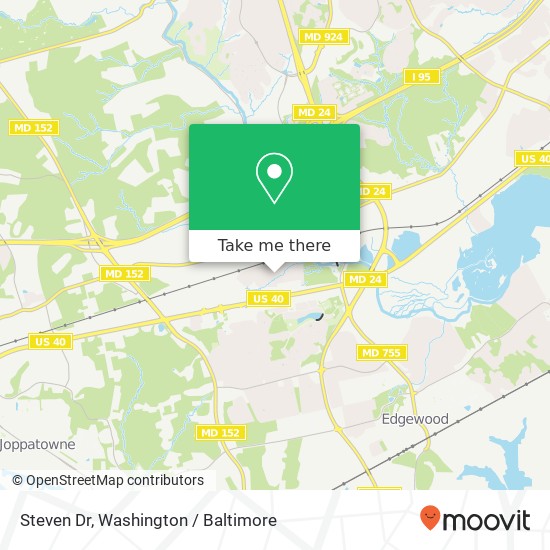 Steven Dr, Edgewood, MD 21040 map