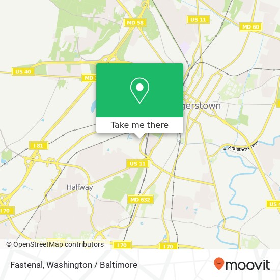 Mapa de Fastenal, 1120 Business Center Dr