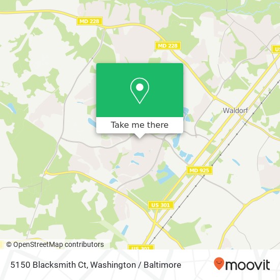 Mapa de 5150 Blacksmith Ct, Waldorf, MD 20603