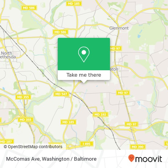 McComas Ave, Kensington, MD 20895 map