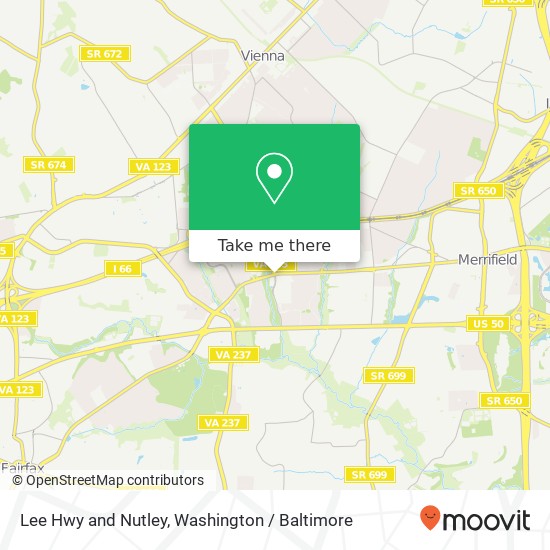 Mapa de Lee Hwy and Nutley, Fairfax, VA 22031