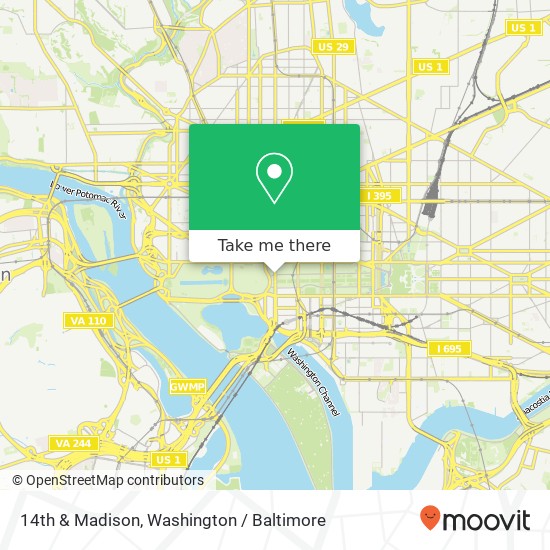 14th & Madison, Washington, DC 20004 map