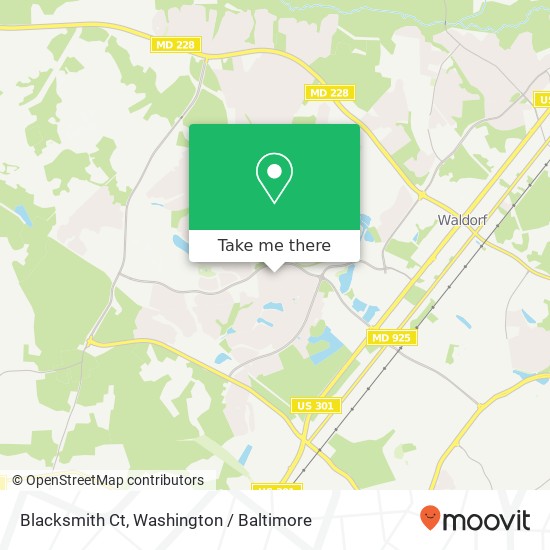 Mapa de Blacksmith Ct, Waldorf, MD 20603